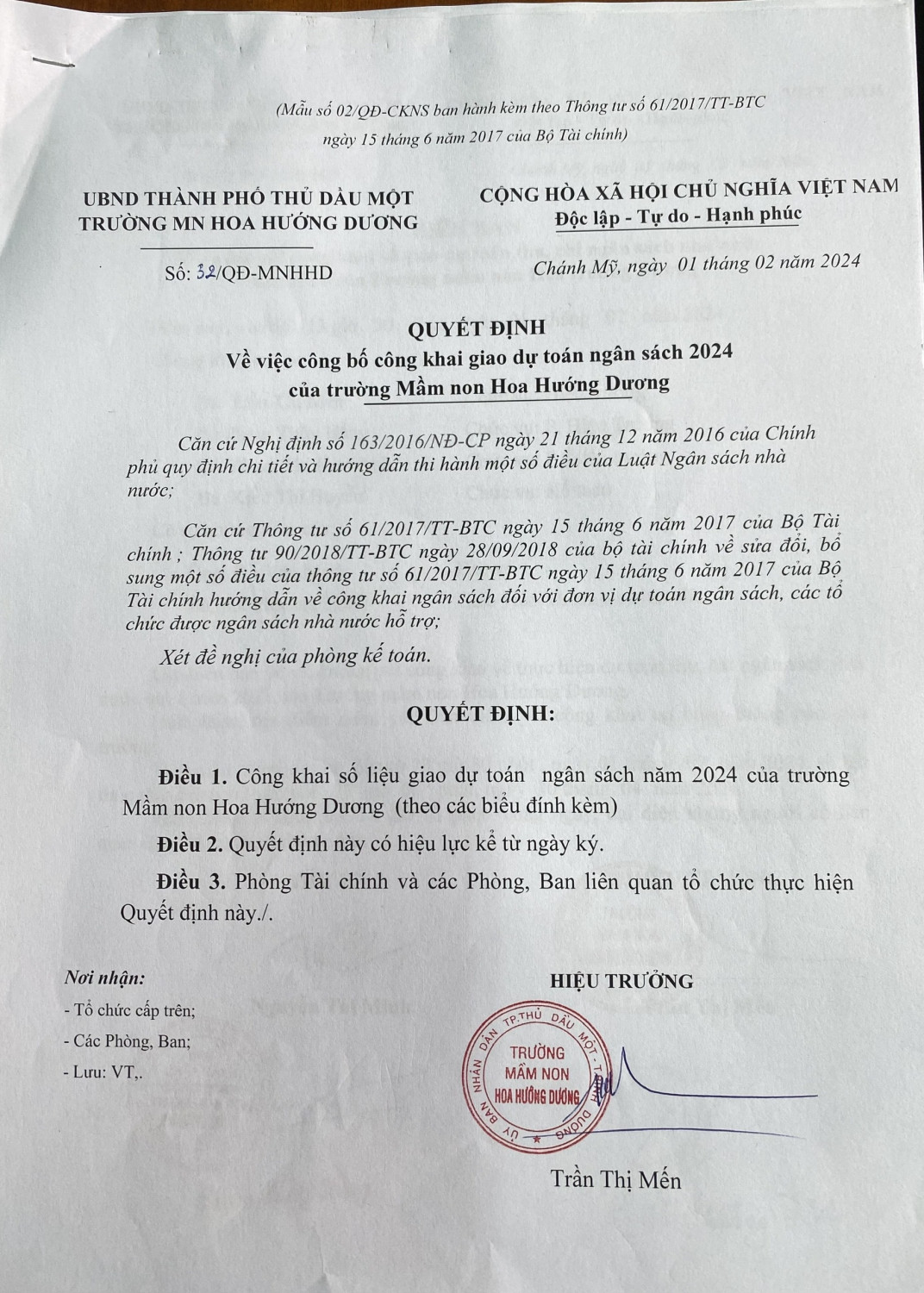 QĐ Công khai dự toán NS 2024 min