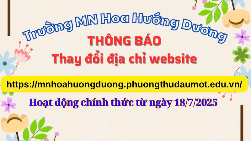 thông báo thay đổi địa chỉ Web